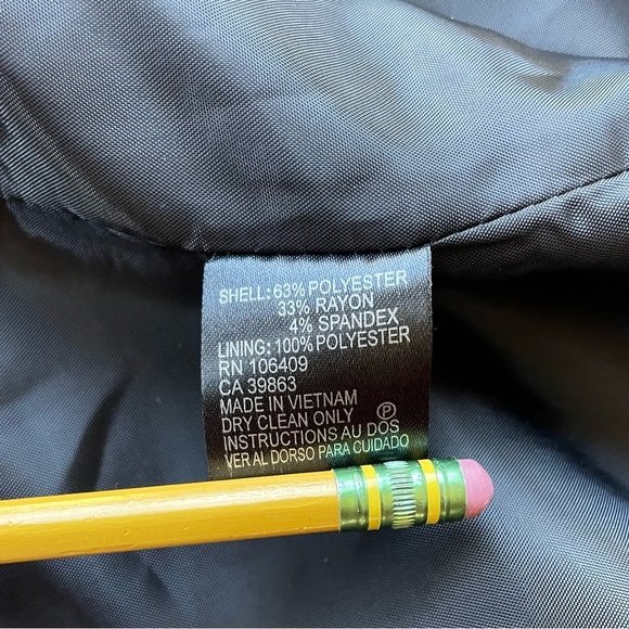 Tahari ASL Collarless Black Minimalist Neutral Blazer Jacket - Picture 8 of 12